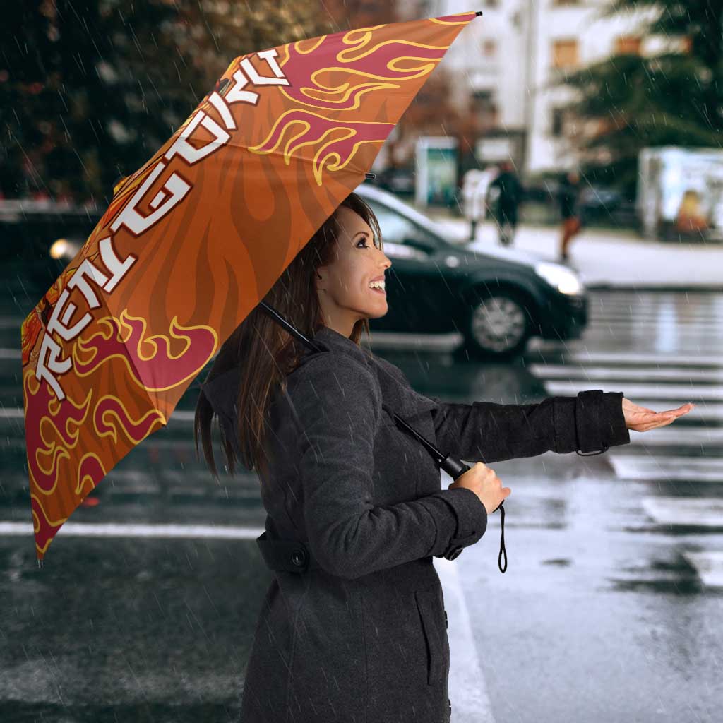 Rengoku Kyojuro Demon Slayer Umbrella Inferno Anime Flame Crest Style