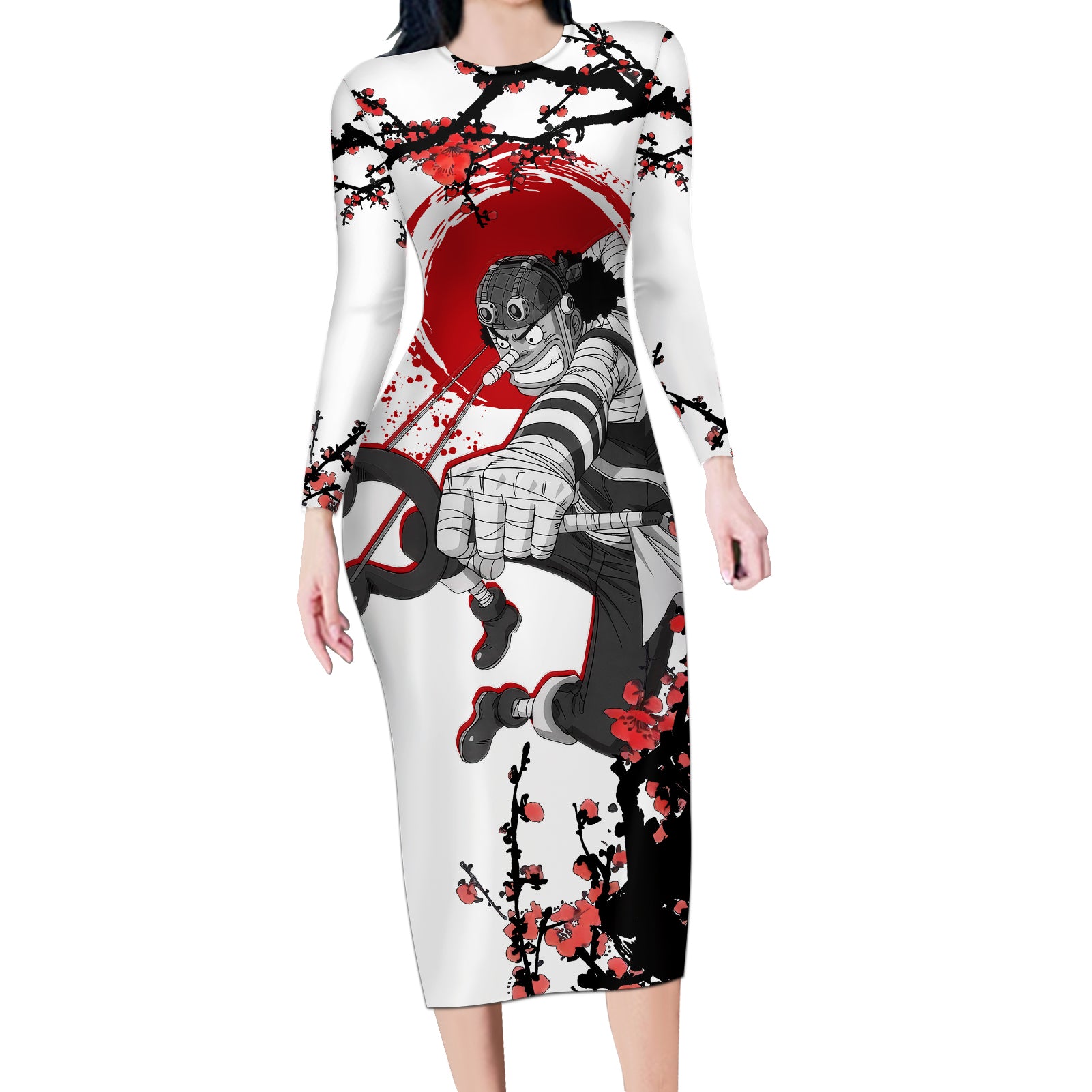 Usopp - Japan Style Anime Long Sleeve Bodycon Dress