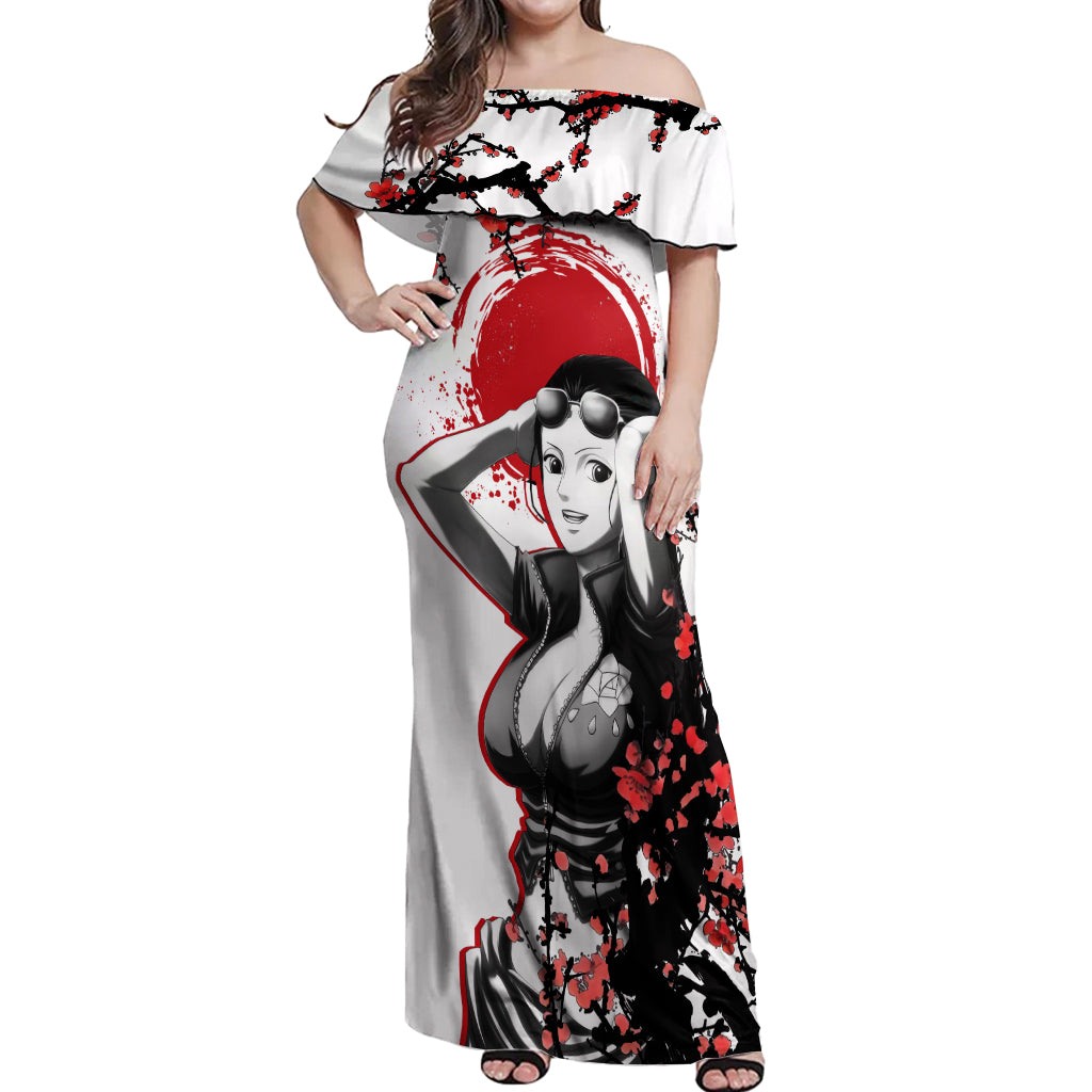 Nico Robin - Japan Style Anime Off Shoulder Maxi Dress