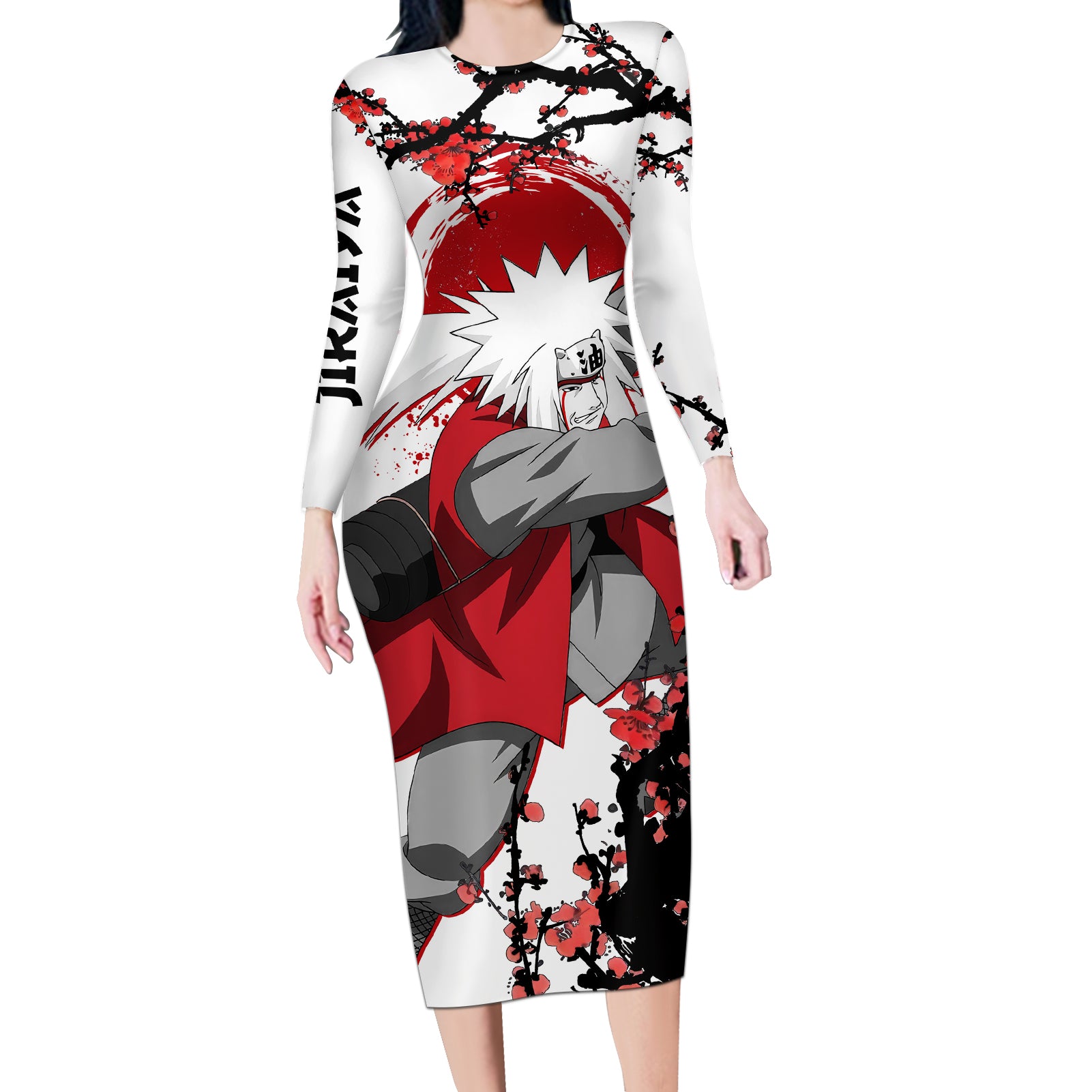 Jiraiya - Japan Style Anime Long Sleeve Bodycon Dress