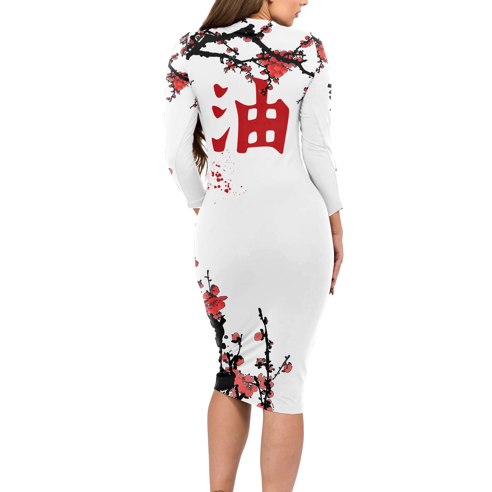 Jiraiya - Japan Style Anime Long Sleeve Bodycon Dress