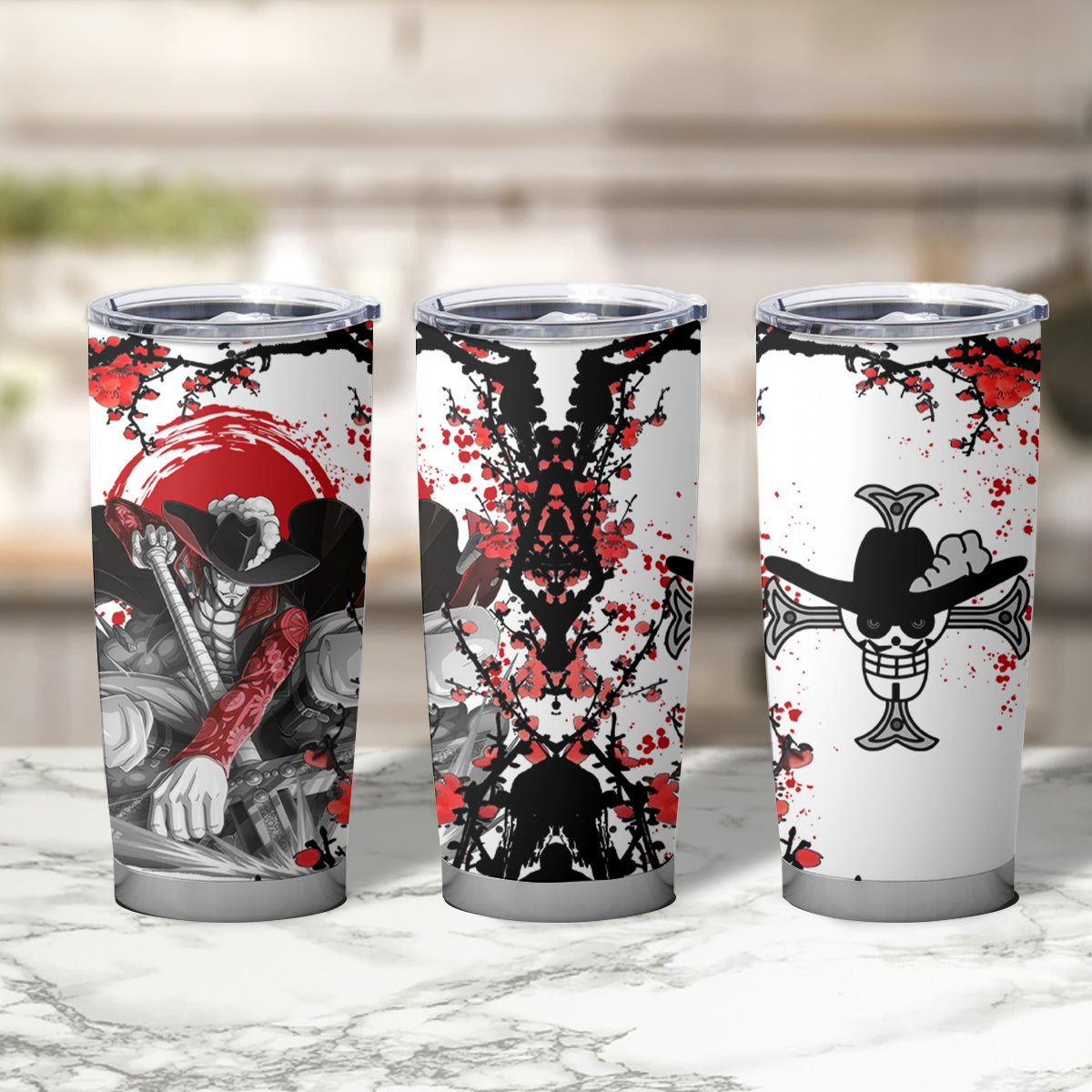 Dracule Mihawk One Piece Tumbler Cup Japan Style Anime