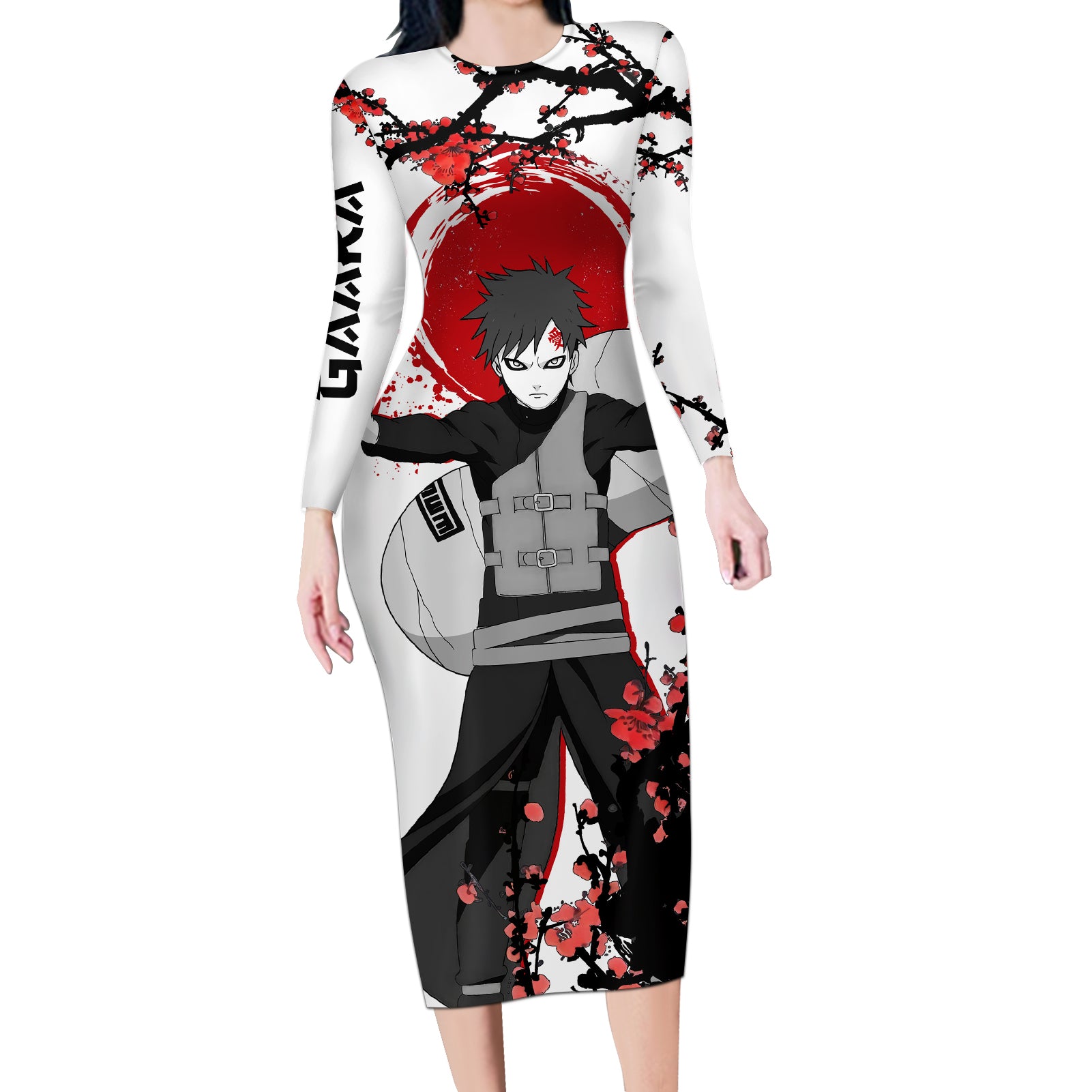 Gaara - Japan Style Anime Long Sleeve Bodycon Dress
