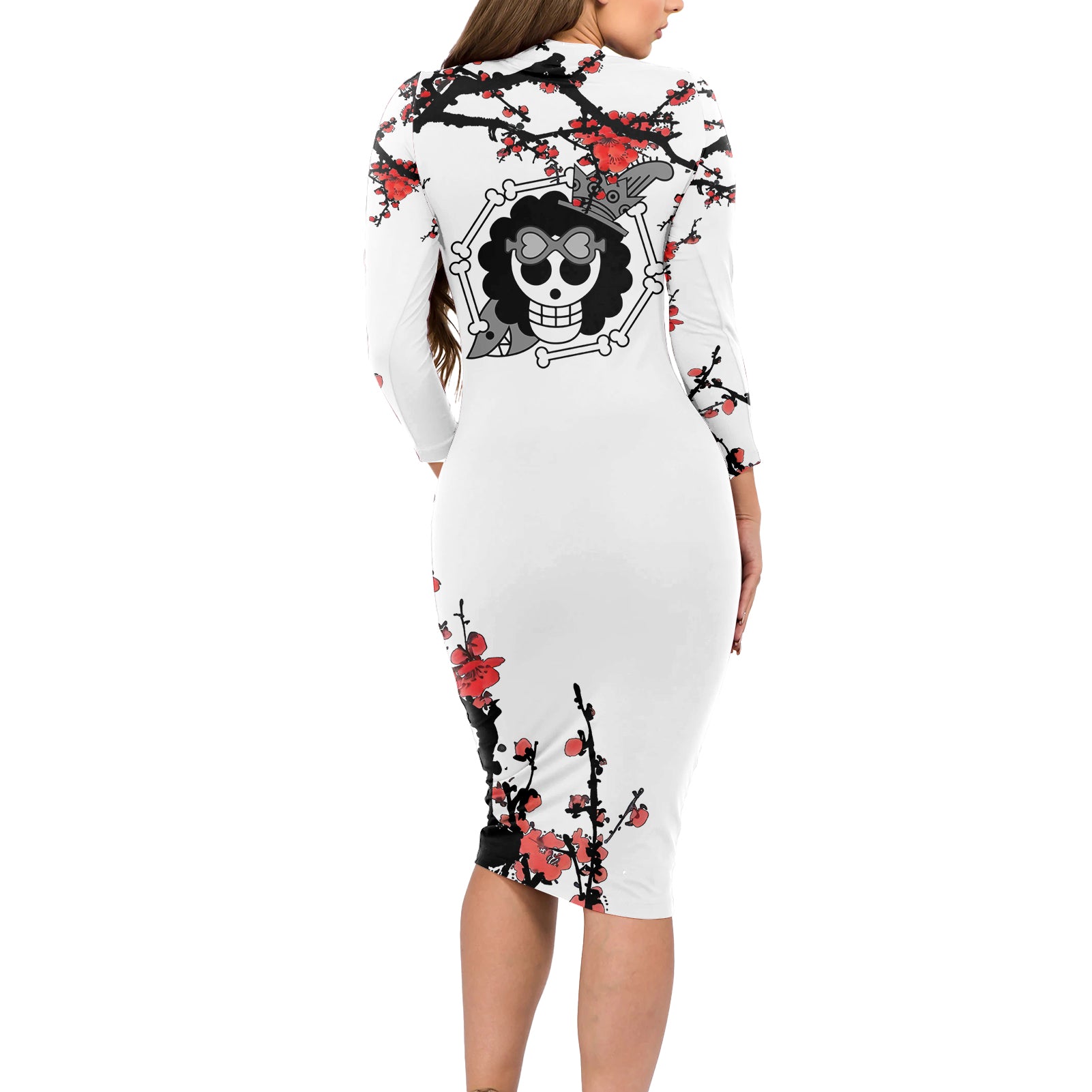Brook - Japan Style Anime Long Sleeve Bodycon Dress