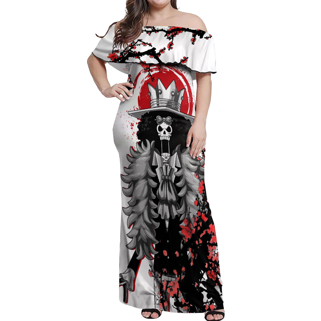 Brook - Japan Style Anime Off Shoulder Maxi Dress