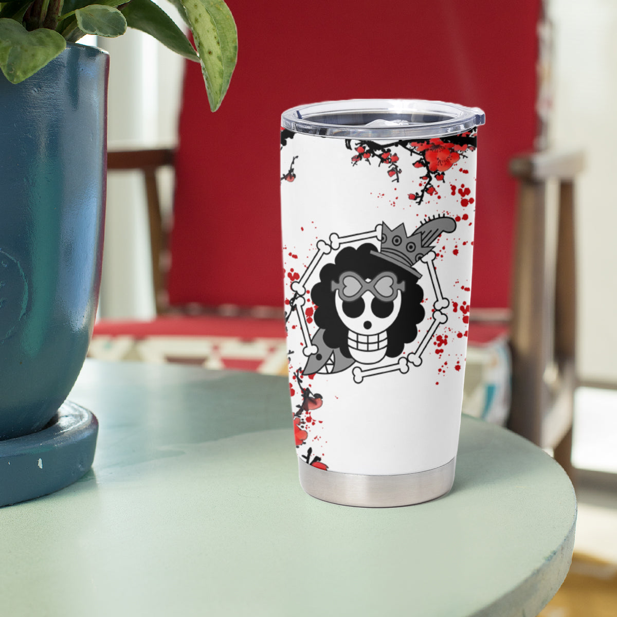 Brook One Piece Tumbler Cup Japan Style Anime