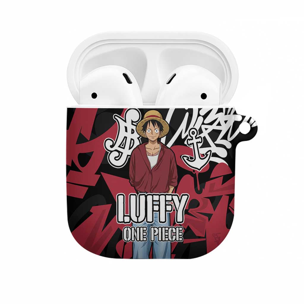 Monkey D. Luffy One Piece AirPods Case Graffiti Street Art Anime Collage