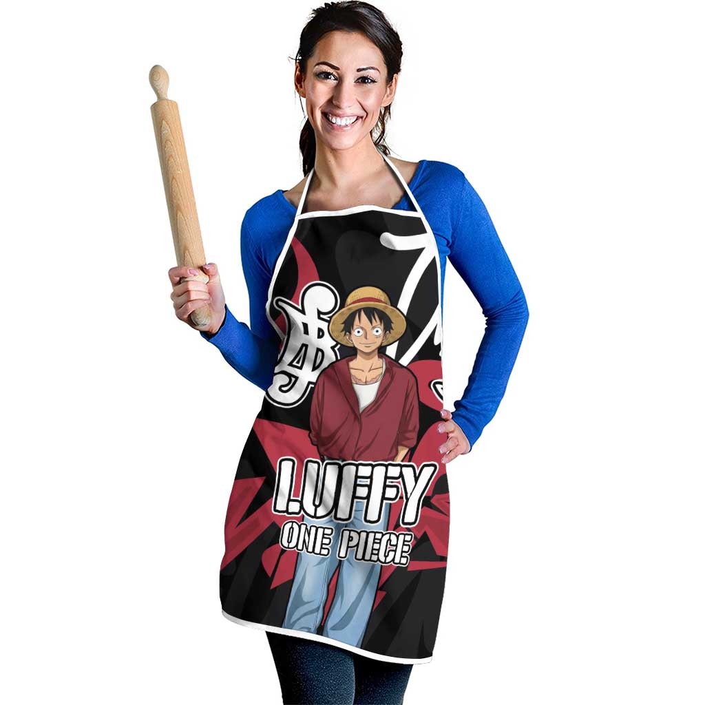 Monkey D. Luffy One Piece Apron Graffiti Street Art Anime Collage