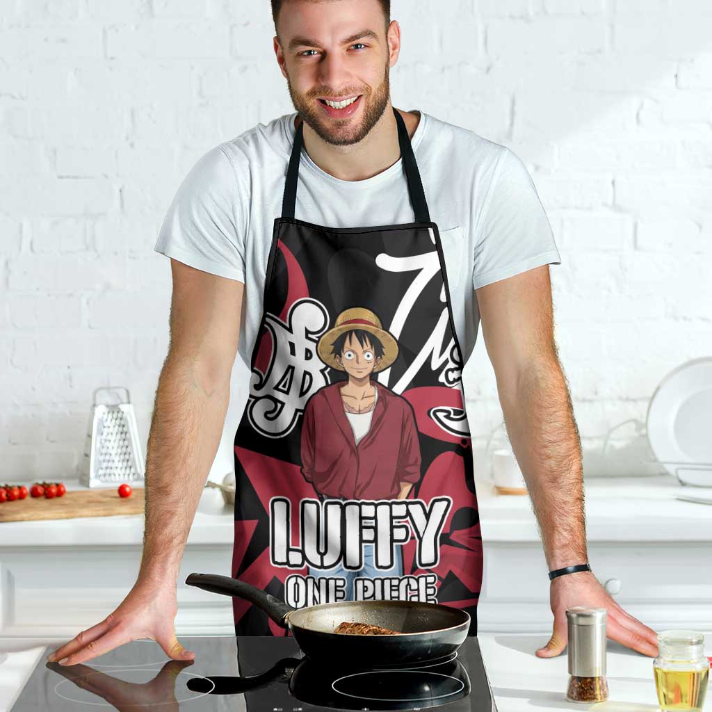 Monkey D. Luffy One Piece Apron Graffiti Street Art Anime Collage