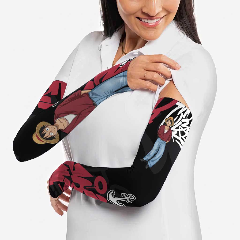 Monkey D. Luffy One Piece Arm Sleeves Graffiti Street Art Anime Collage