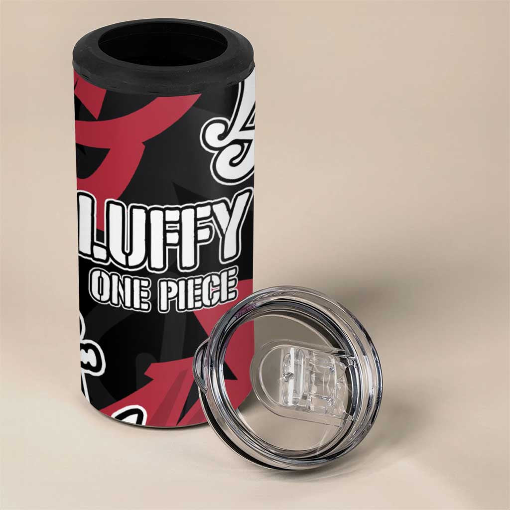 Monkey D. Luffy One Piece 4 in 1 Can Cooler Tumbler Graffiti Street Art Anime Collage