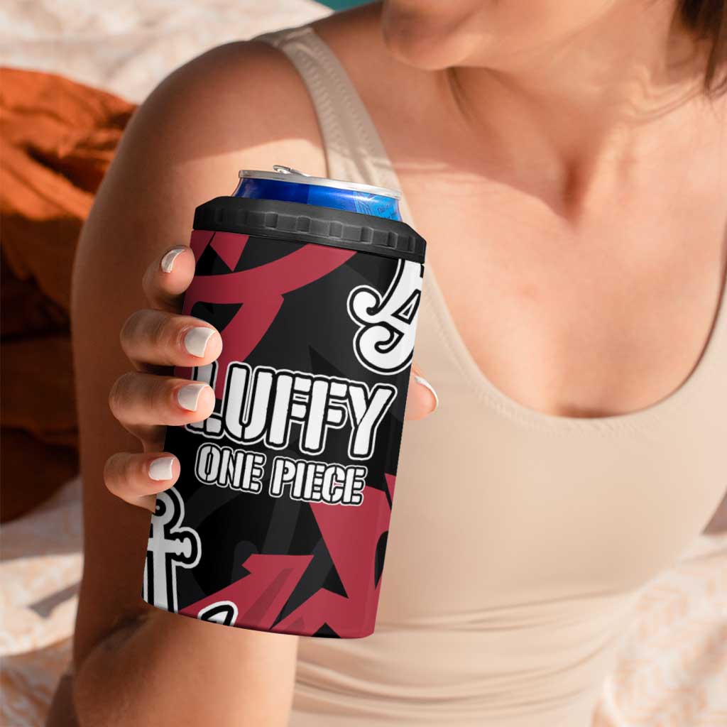 Monkey D. Luffy One Piece 4 in 1 Can Cooler Tumbler Graffiti Street Art Anime Collage