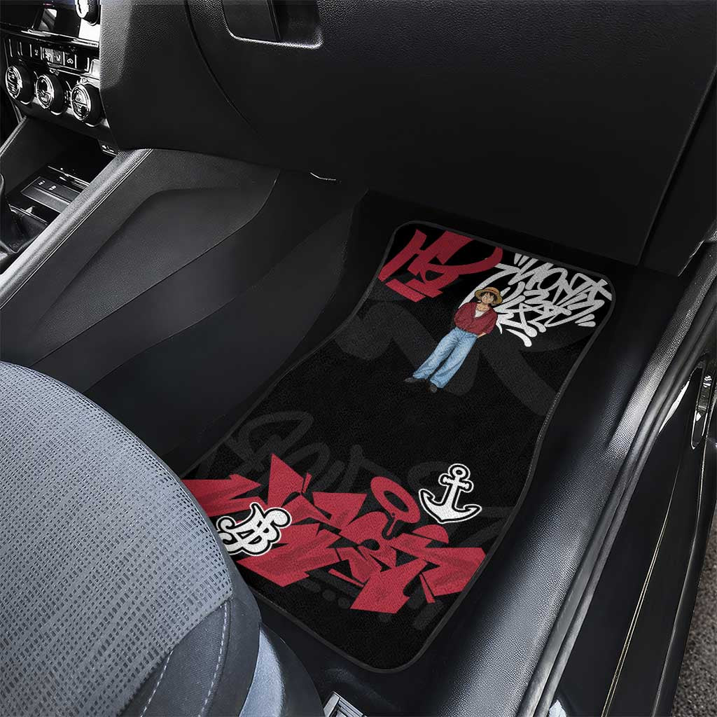 Monkey D. Luffy One Piece Car Mats Graffiti Street Art Anime Collage