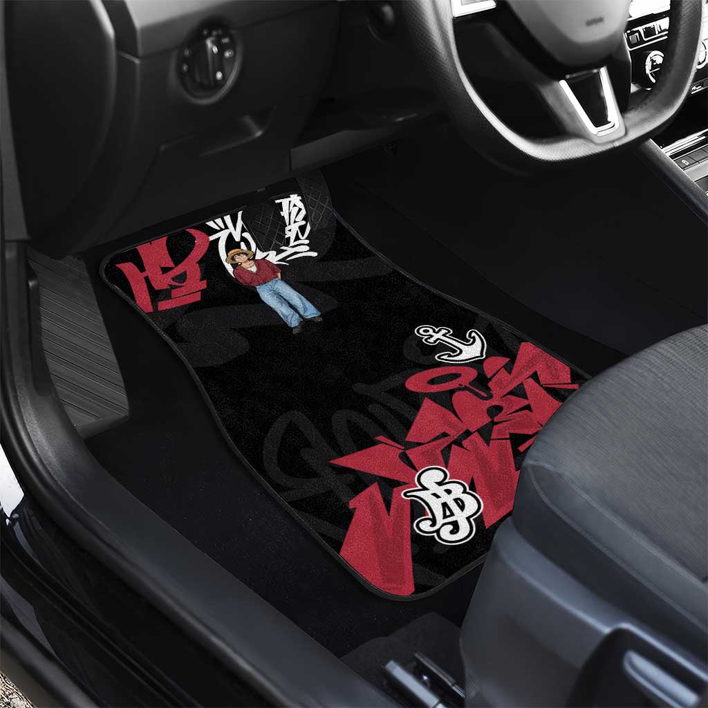 Monkey D. Luffy One Piece Car Mats Graffiti Street Art Anime Collage