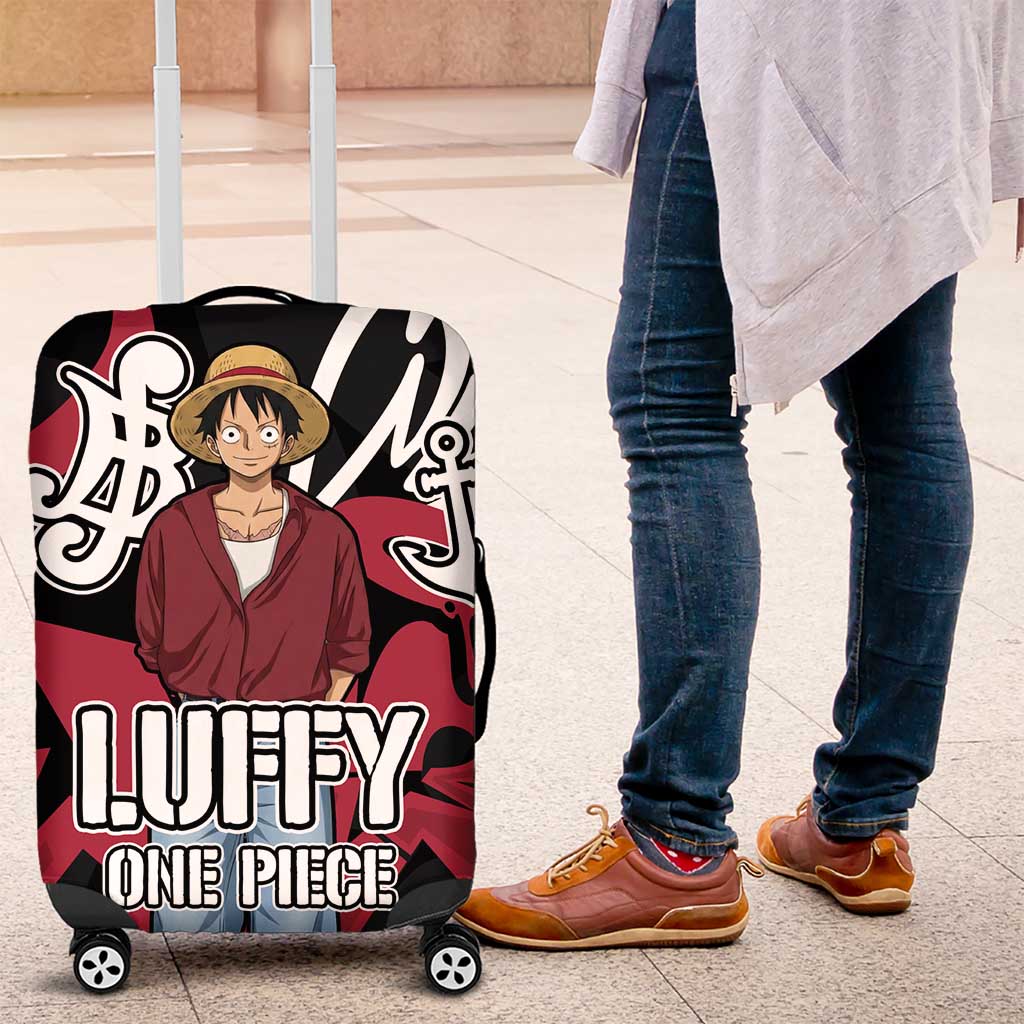 Monkey D. Luffy One Piece Luggage Cover Graffiti Street Art Anime Collage