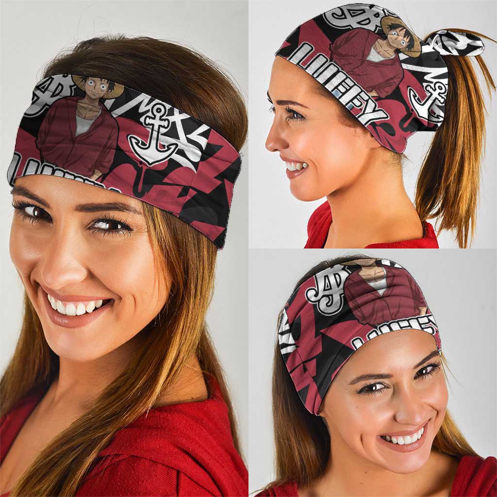 Monkey D. Luffy One Piece Neck Gaiter Graffiti Street Art Anime Collage