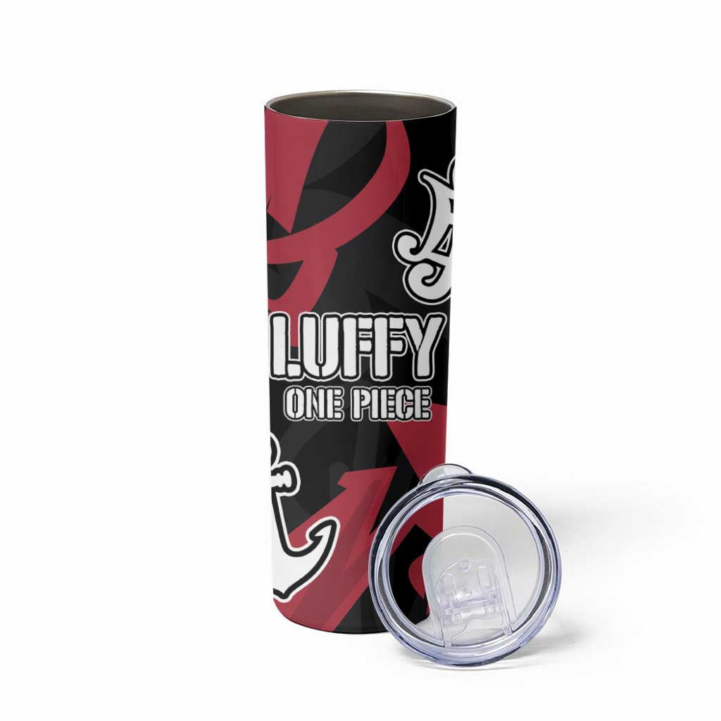 Monkey D. Luffy One Piece Skinny Tumbler Graffiti Street Art Anime Collage