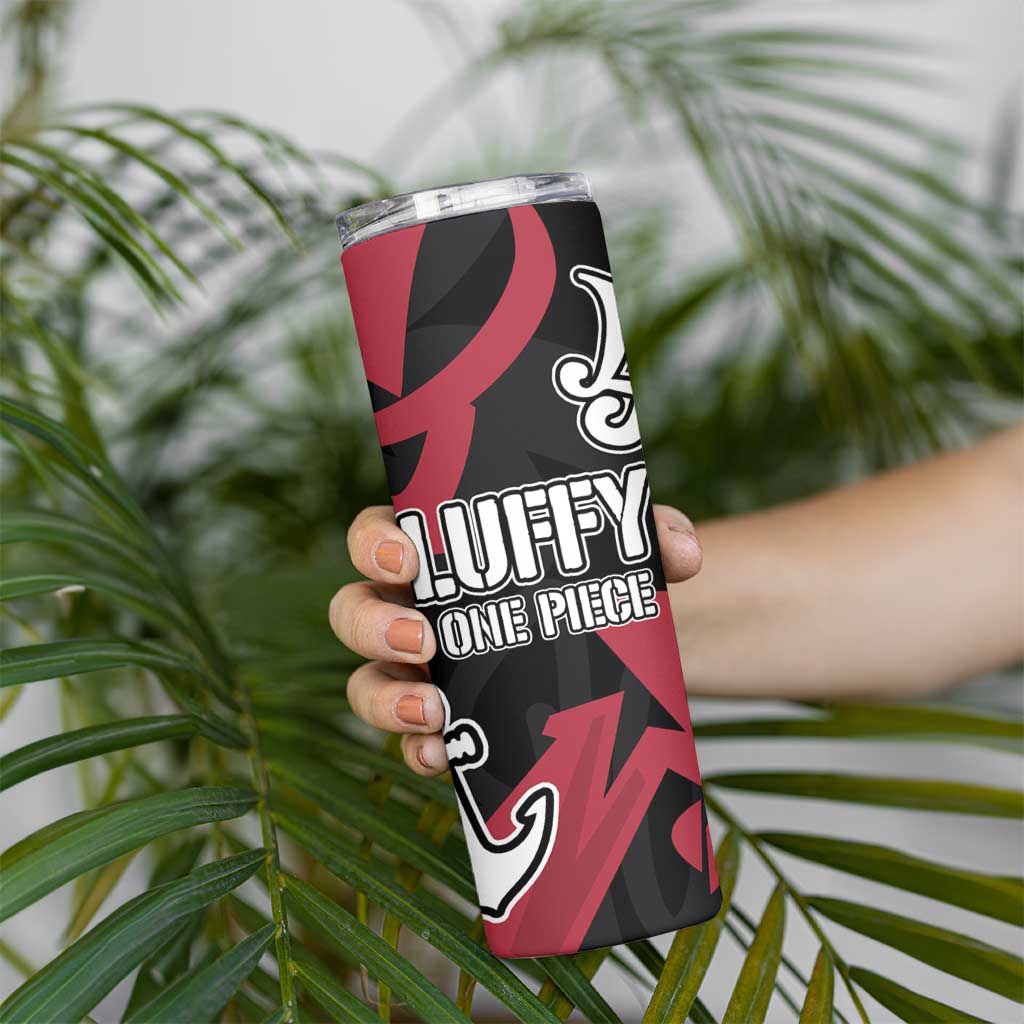 Monkey D. Luffy One Piece Skinny Tumbler Graffiti Street Art Anime Collage