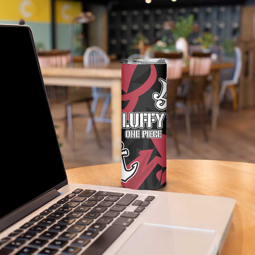 Monkey D. Luffy One Piece Skinny Tumbler Graffiti Street Art Anime Collage