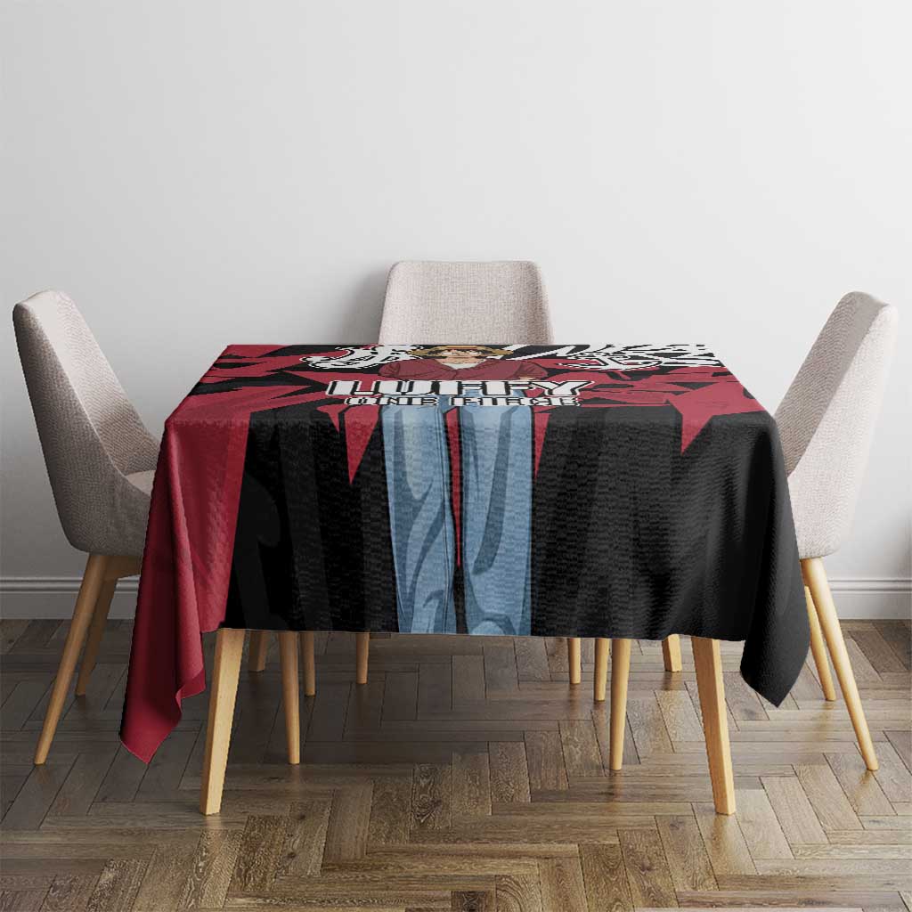 Monkey D. Luffy One Piece Tablecloth Graffiti Street Art Anime Collage