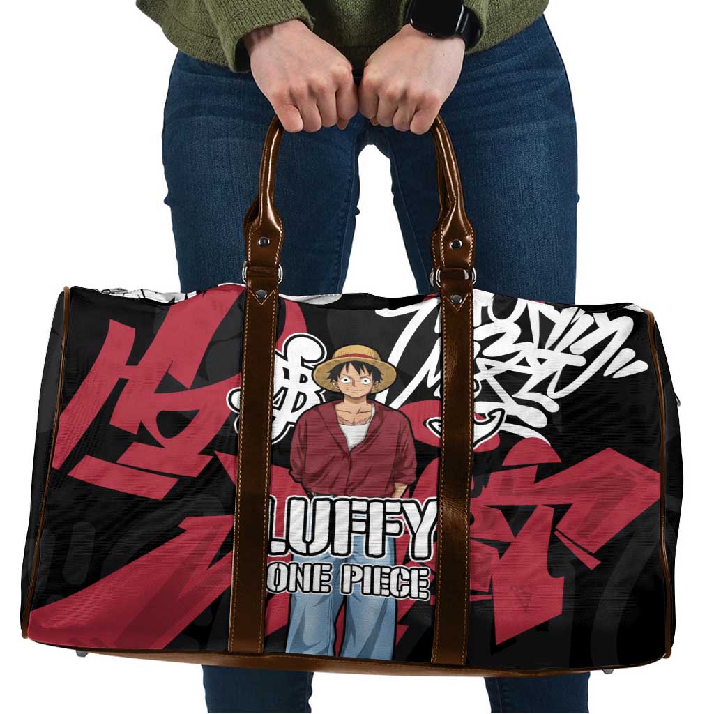 Monkey D. Luffy One Piece Travel Bag Graffiti Street Art Anime Collage