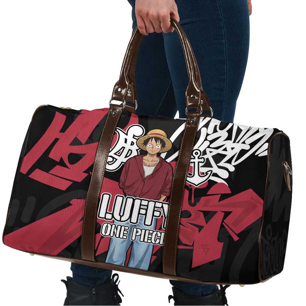 Monkey D. Luffy One Piece Travel Bag Graffiti Street Art Anime Collage