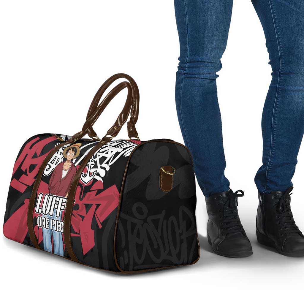 Monkey D. Luffy One Piece Travel Bag Graffiti Street Art Anime Collage