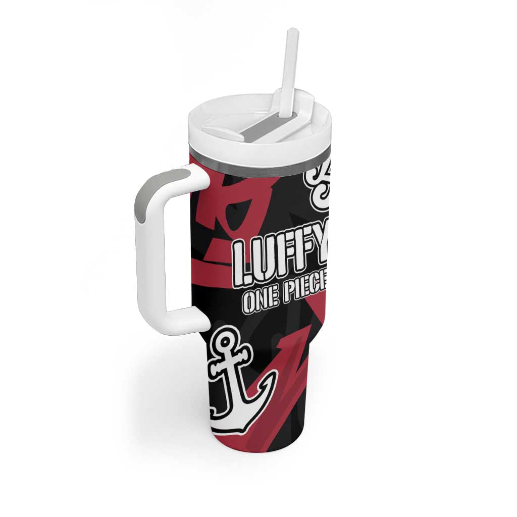 Monkey D. Luffy One Piece Tumbler With Handle Graffiti Street Art Anime Collage
