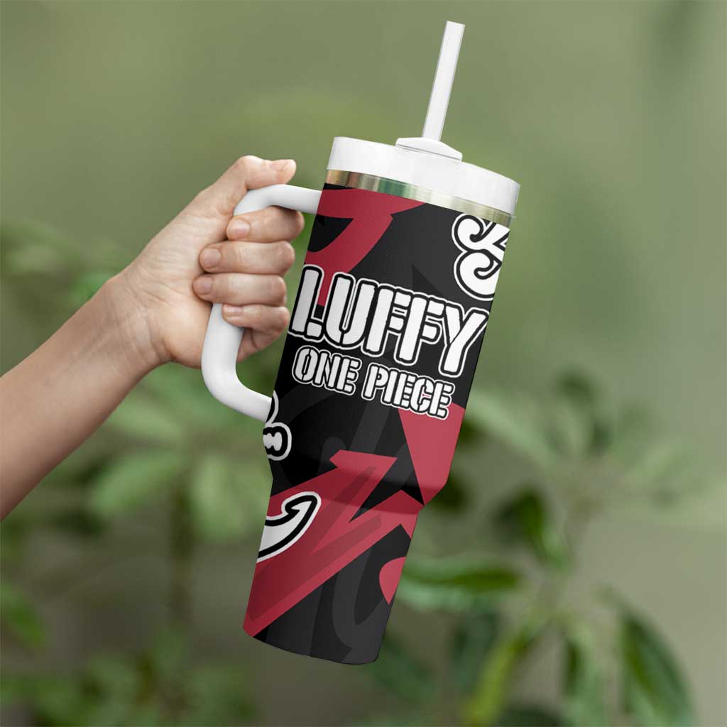 Monkey D. Luffy One Piece Tumbler With Handle Graffiti Street Art Anime Collage
