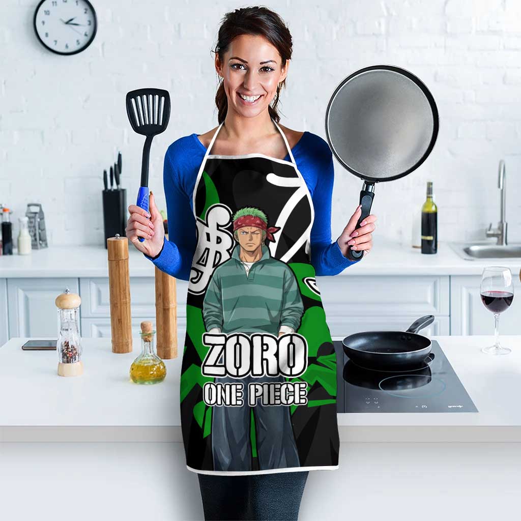 Roronoa Zoro One Piece Apron Graffiti Street Art Anime Collage