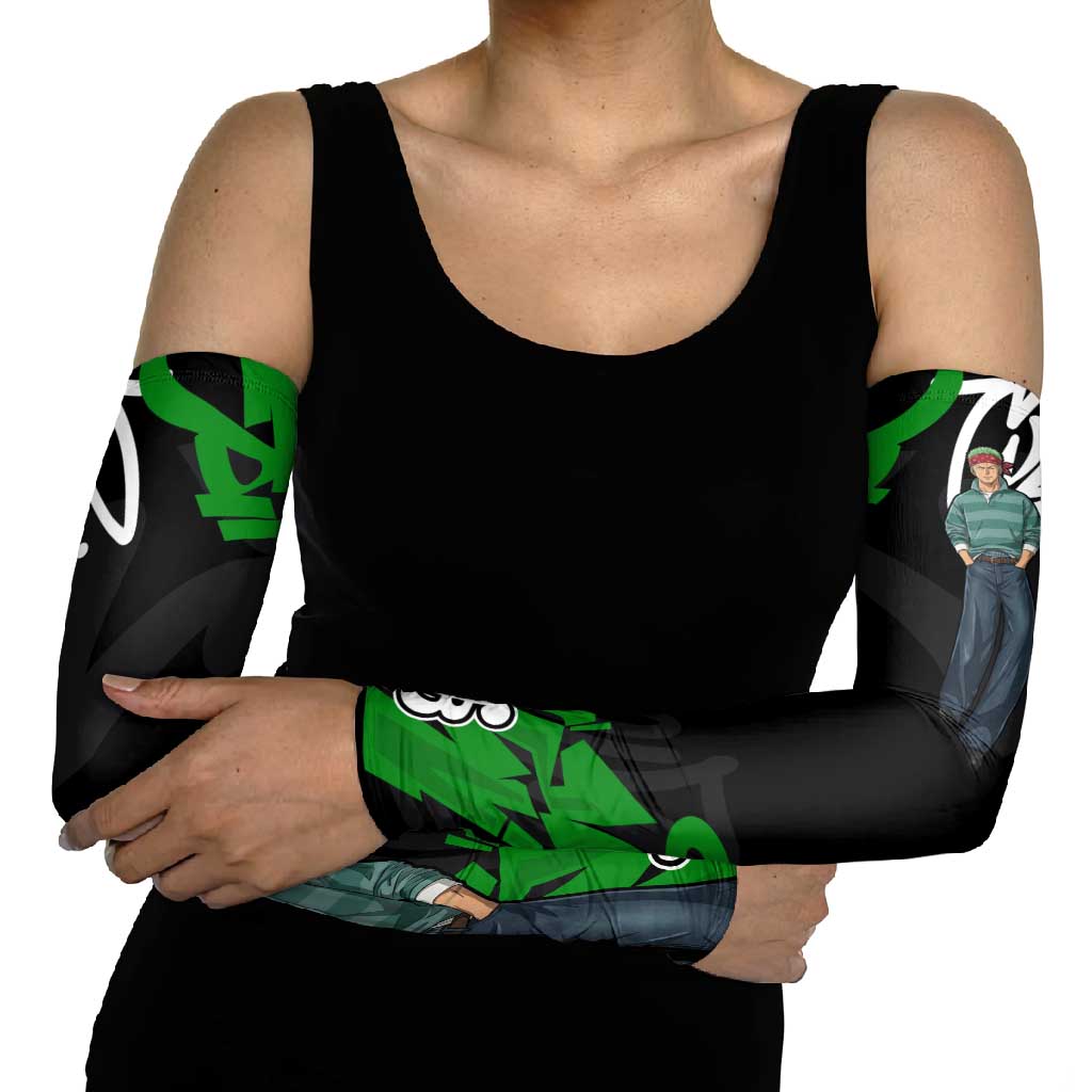 Roronoa Zoro One Piece Arm Sleeves Graffiti Street Art Anime Collage