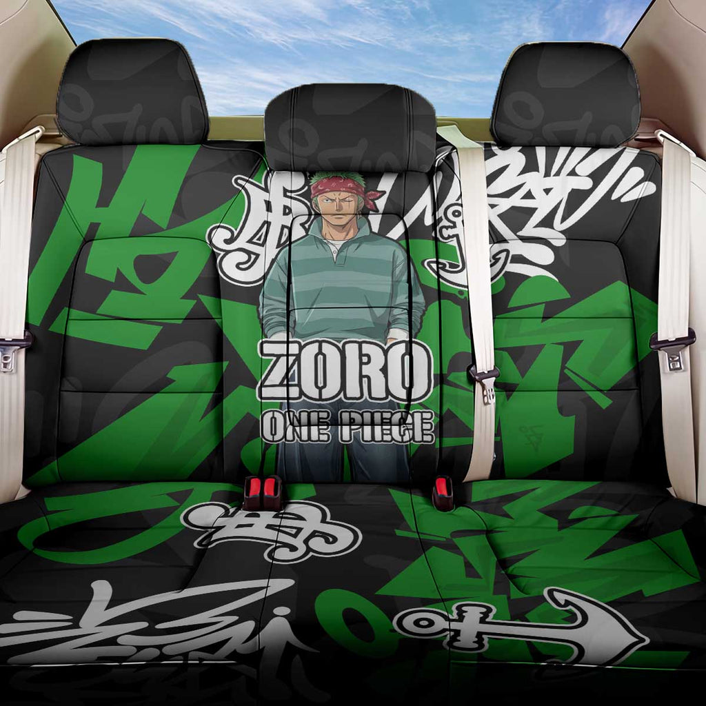 Roronoa Zoro One Piece Back Car Seat Cover Graffiti Street Art Anime Collage