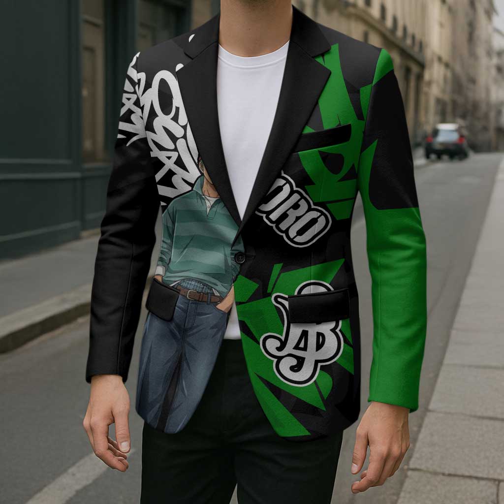 Roronoa Zoro One Piece Blazer Graffiti Street Art Anime Collage