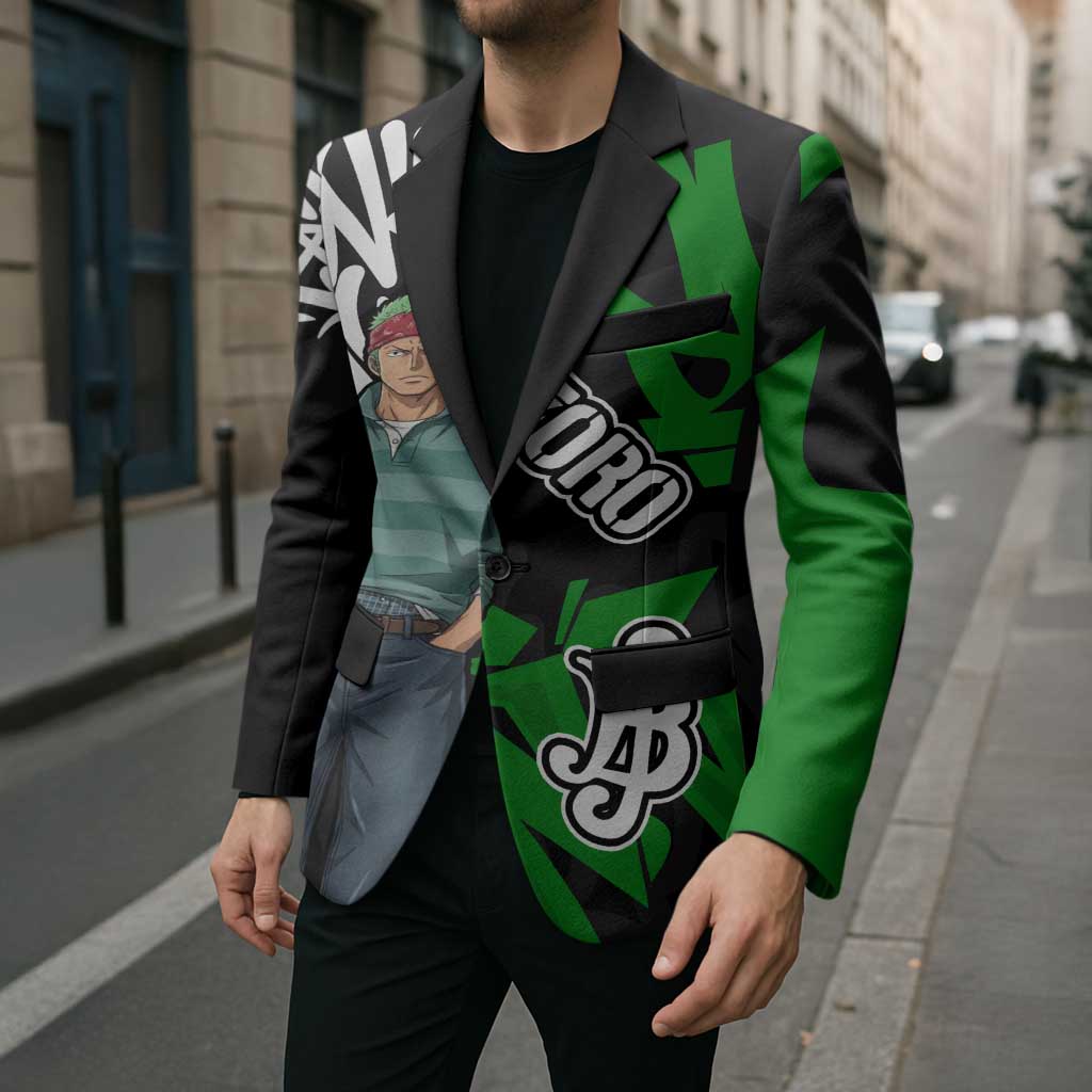 Roronoa Zoro One Piece Blazer Graffiti Street Art Anime Collage