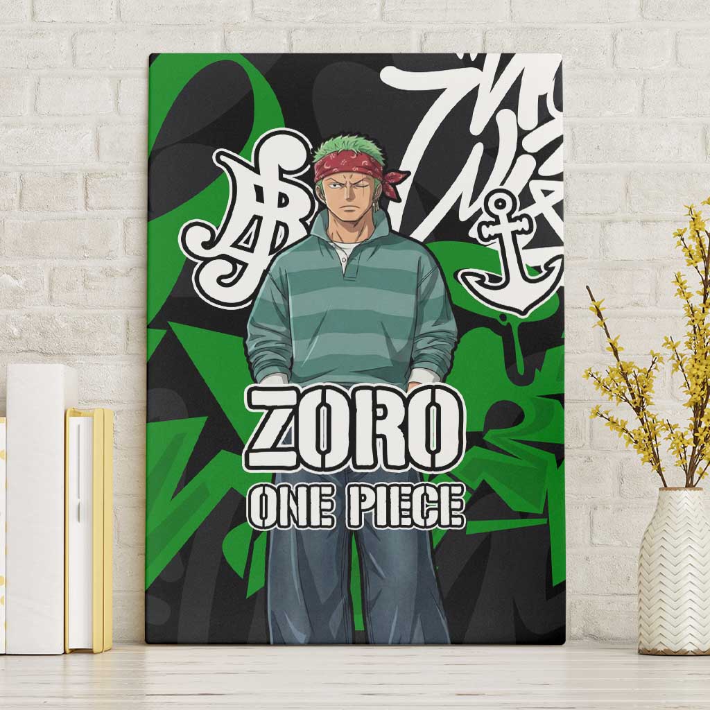 Roronoa Zoro One Piece Canvas Wall Art Graffiti Street Art Anime Collage