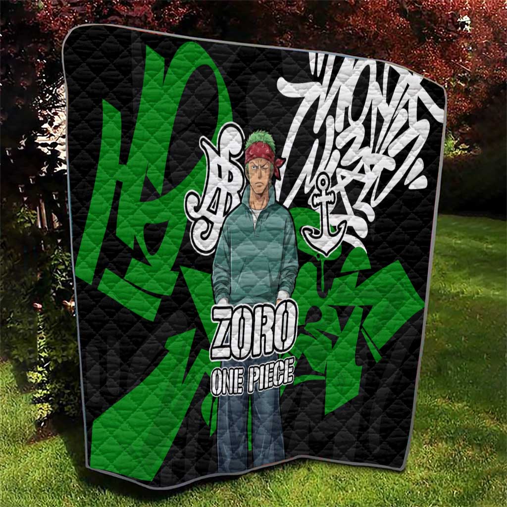 Roronoa Zoro One Piece Quilt Graffiti Street Art Anime Collage