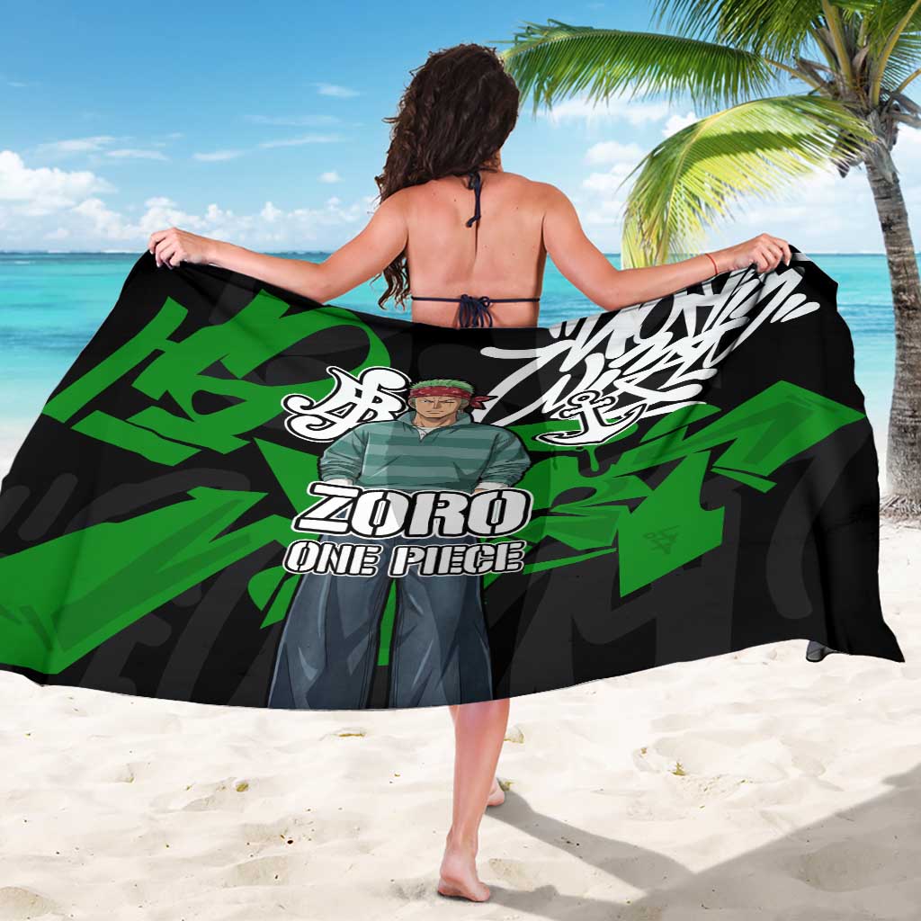 Roronoa Zoro One Piece Sarong Graffiti Street Art Anime Collage