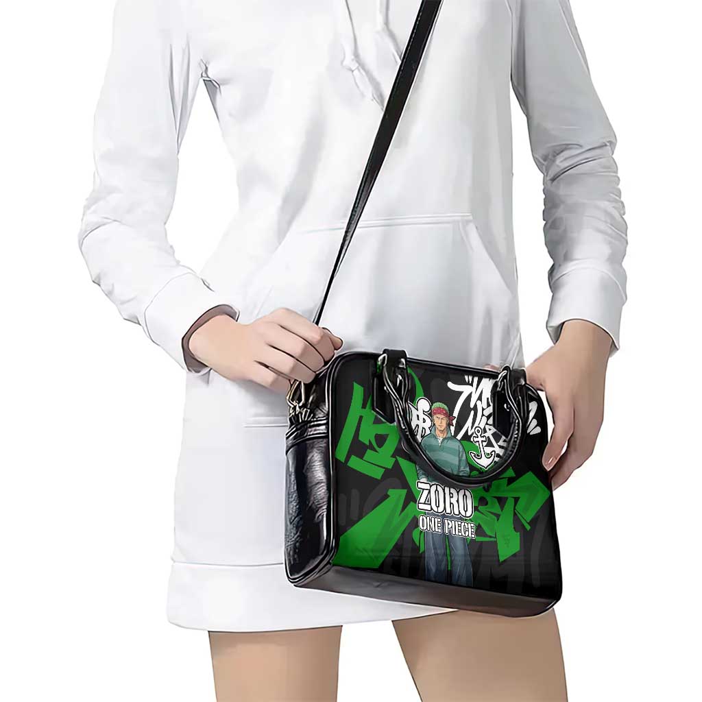 Roronoa Zoro One Piece Shoulder Handbag Graffiti Street Art Anime Collage