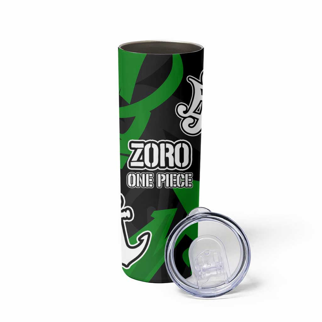 Roronoa Zoro One Piece Skinny Tumbler Graffiti Street Art Anime Collage
