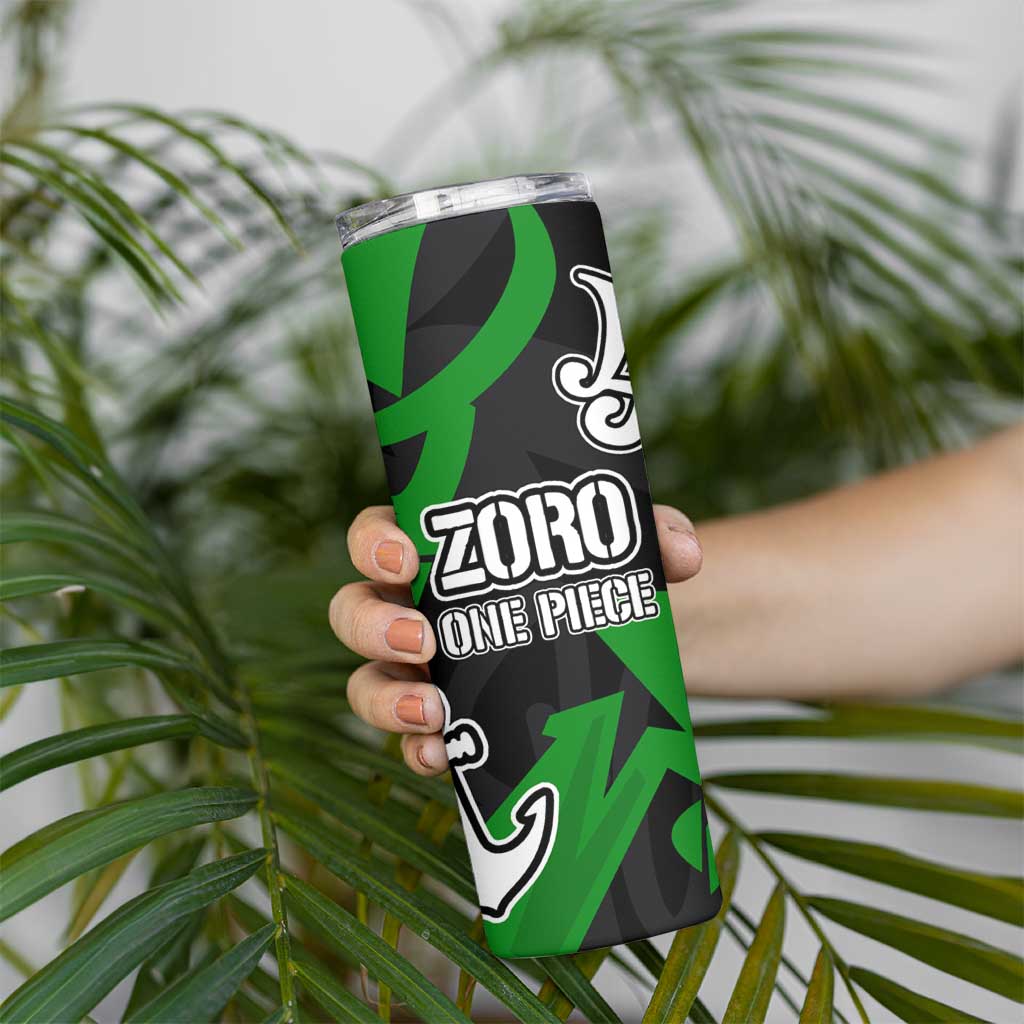 Roronoa Zoro One Piece Skinny Tumbler Graffiti Street Art Anime Collage