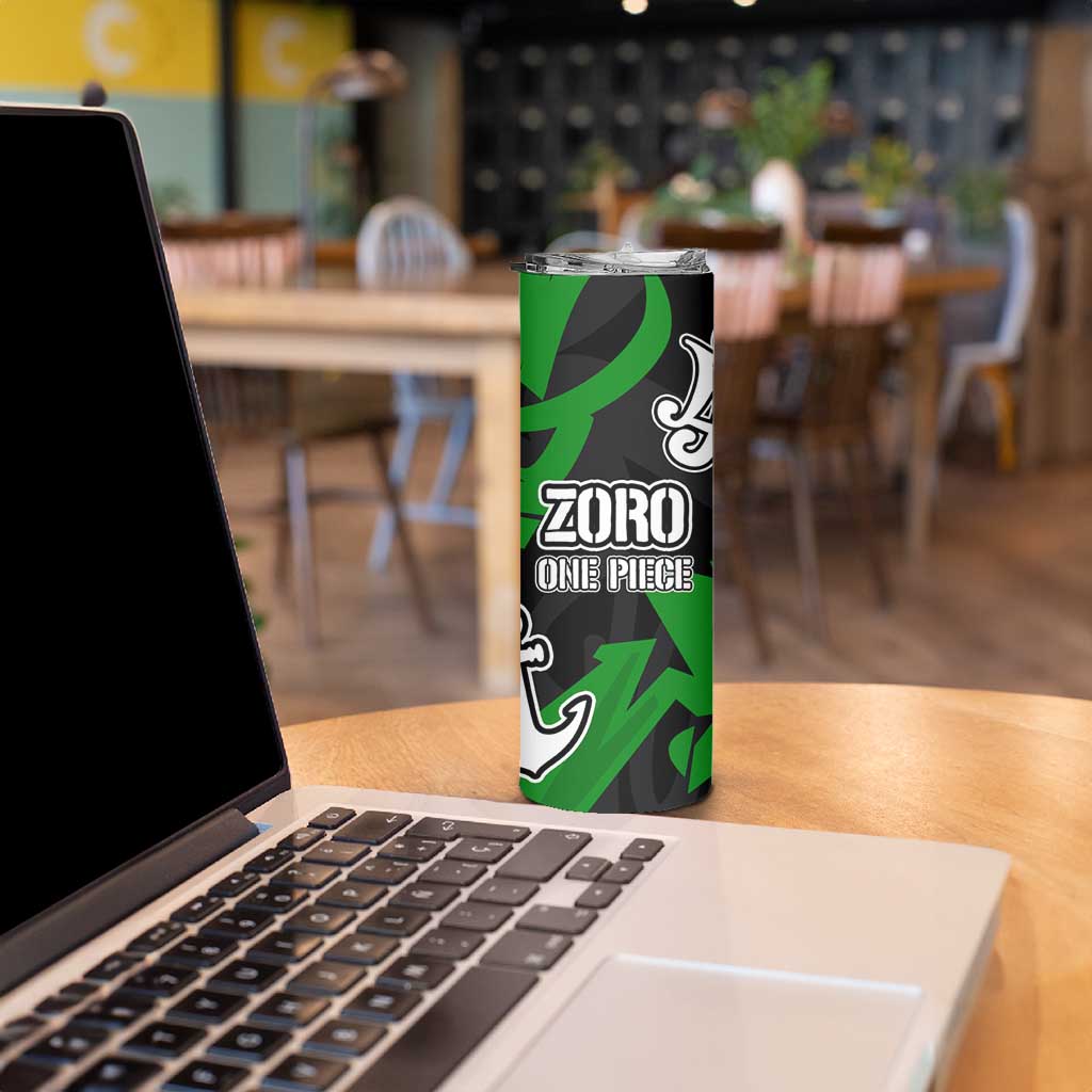 Roronoa Zoro One Piece Skinny Tumbler Graffiti Street Art Anime Collage