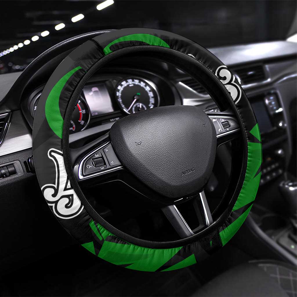 Roronoa Zoro One Piece Steering Wheel Cover Graffiti Street Art Anime Collage