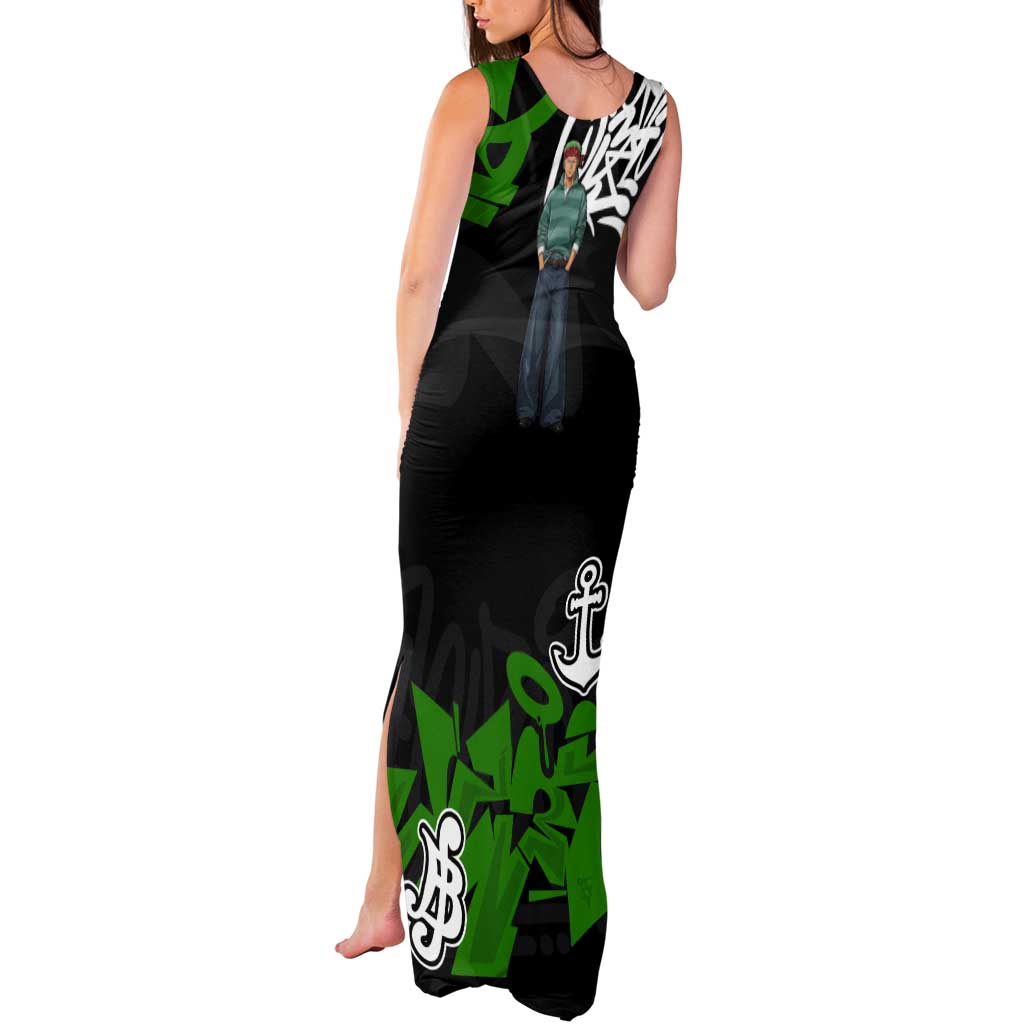 Roronoa Zoro One Piece Tank Maxi Dress Graffiti Street Art Anime Collage