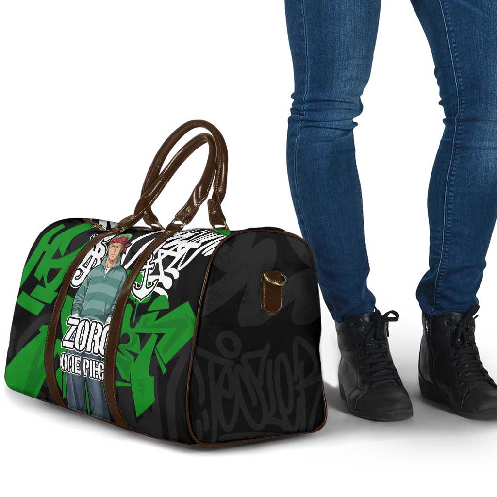 Roronoa Zoro One Piece Travel Bag Graffiti Street Art Anime Collage