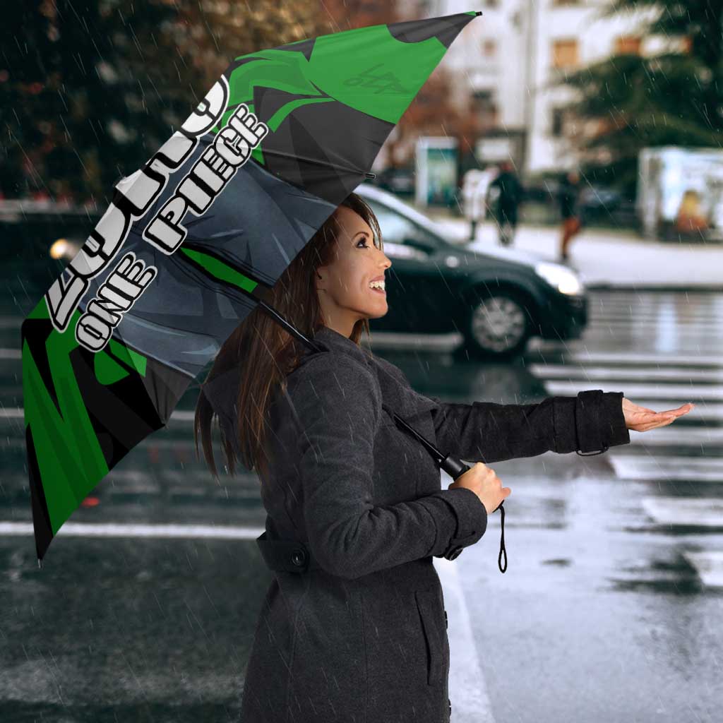 Roronoa Zoro One Piece Umbrella Graffiti Street Art Anime Collage