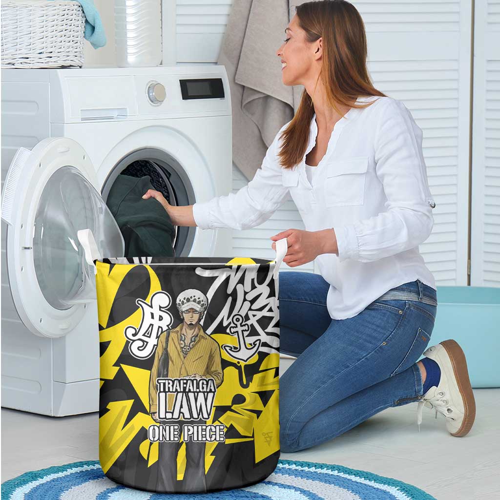 Trafalgar Law One Piece Laundry Basket Graffiti Street Art Anime Collage