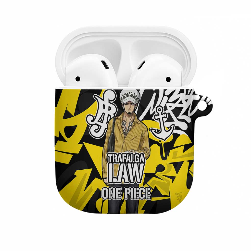Trafalgar Law One Piece AirPods Case Graffiti Street Art Anime Collage
