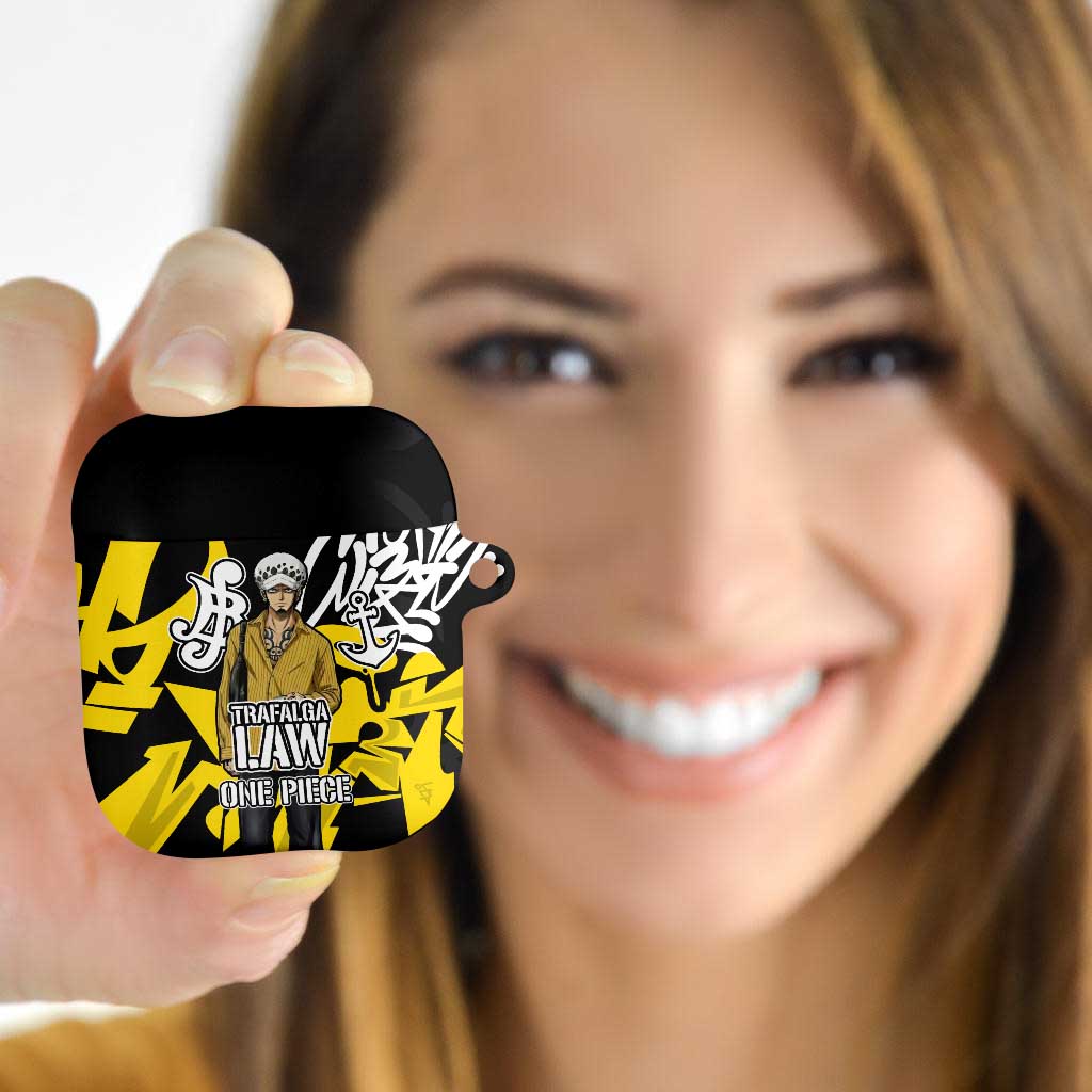 Trafalgar Law One Piece AirPods Case Graffiti Street Art Anime Collage