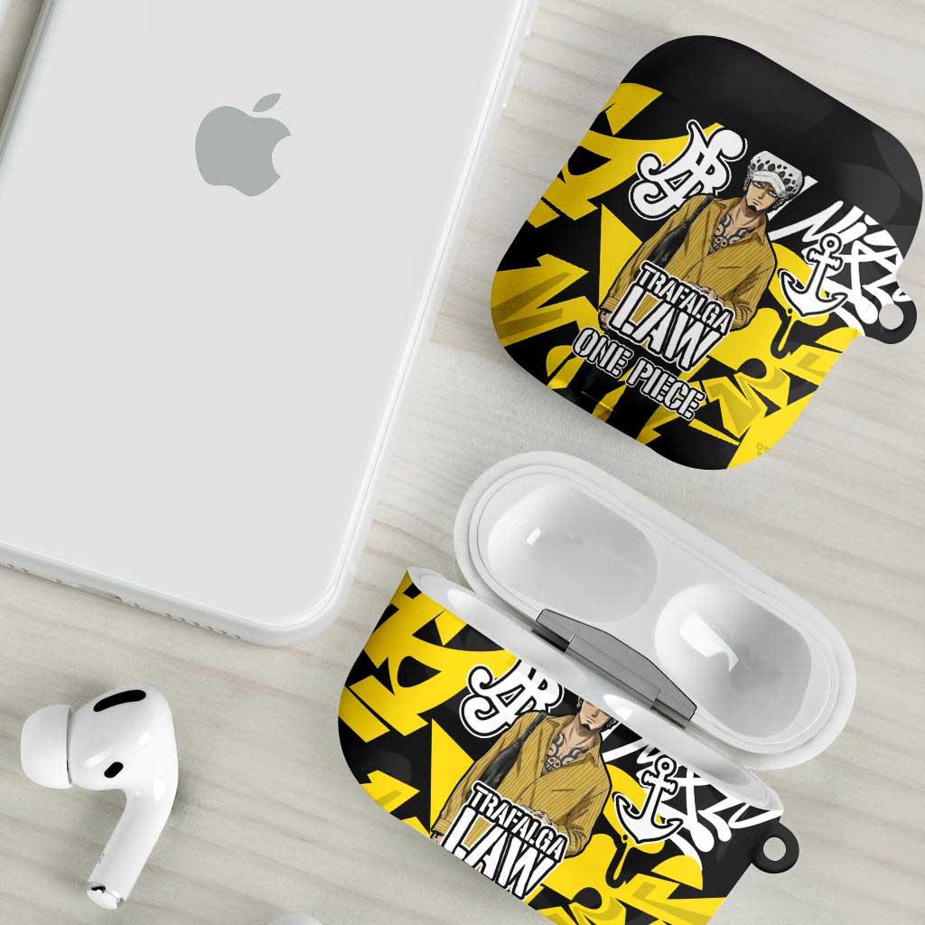 Trafalgar Law One Piece AirPods Case Graffiti Street Art Anime Collage
