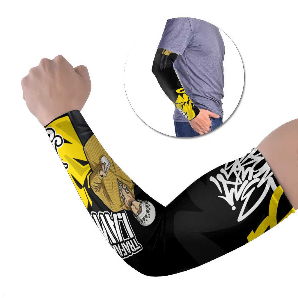 Trafalgar Law One Piece Arm Sleeves Graffiti Street Art Anime Collage